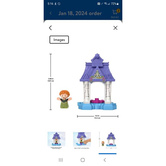 NEW IN BOX FISHER PRICE FROZEN 2 LITTLE PEOPLE FROZEN ANNA IN ARENDELLE SET - Picture 4 of 7